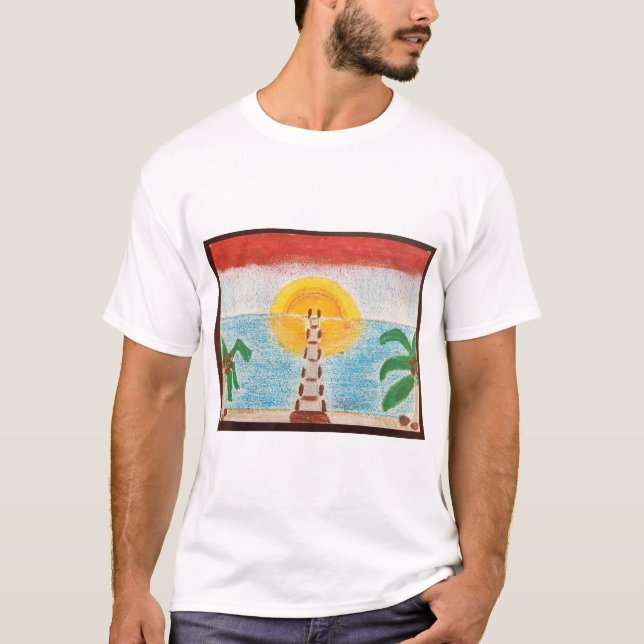 Trabalho de arte da Praia T-Shirt (Frente)
