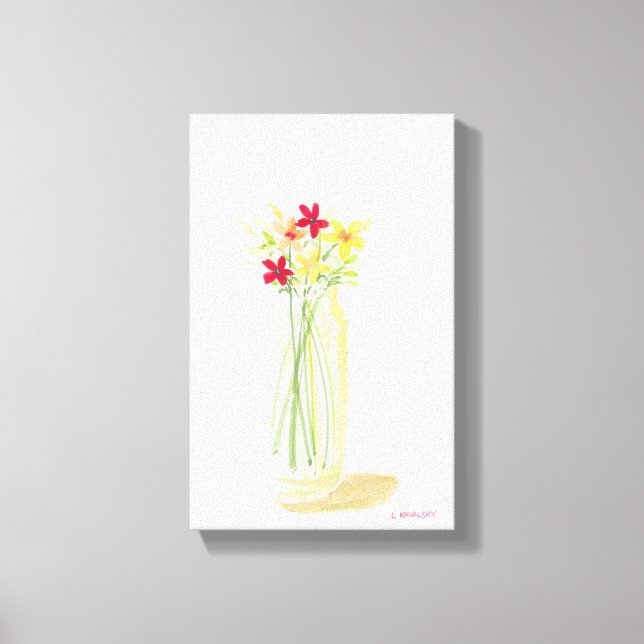 Trabalho de arte de Aquarela Original na Canvas (Frente)