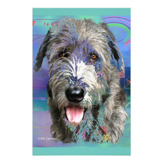 Trabalho de arte de Foto Colorida do Wolfhound Irl