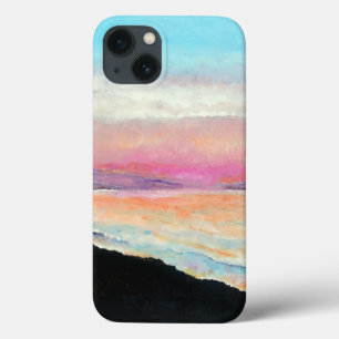 Trabalho de arte de Maiúscula Azul-Rosa-Praia - C