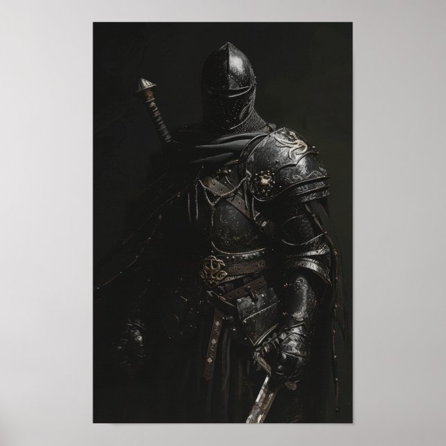 Trabalho de arte de Poster de Cavaleiro Medieval - (Frente)