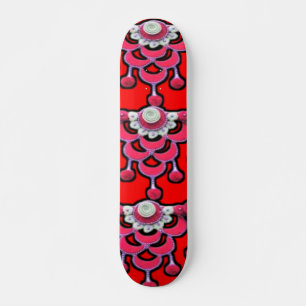 Trabalho de arte digital vibrante 3D - skateboard