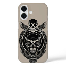 Trabalho de arte do crânio gótico com detalhes de 