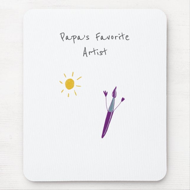Trabalho de arte do seu filho em um Mousepad (Frente)