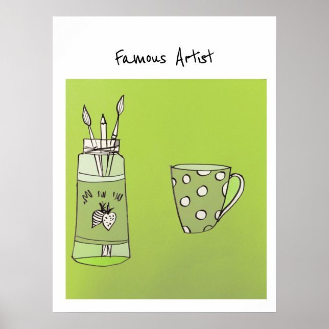 Trabalho de arte do seu filho num Poster (Frente)