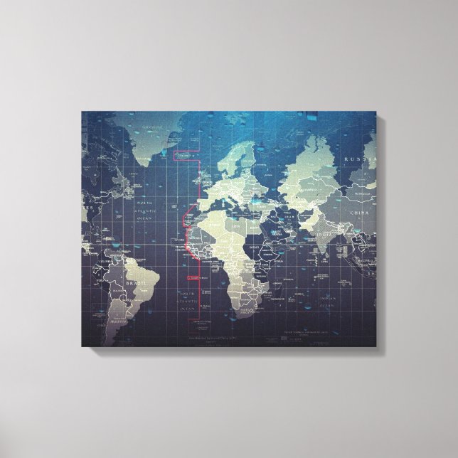 Trabalho de arte Map Canvas Premium (Gloss) (Frente)