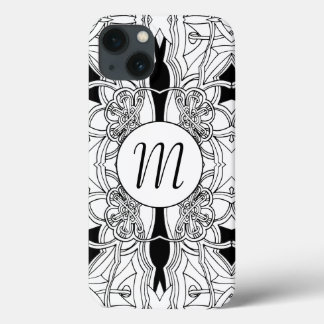Trabalho de arte preto e branco moderno com Design