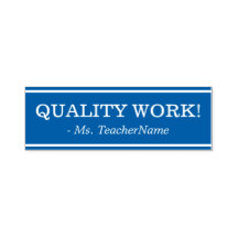 "TRABALHO DE QUALIDADE!" Carimbo de borracha de al