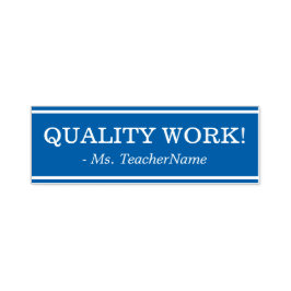 "TRABALHO DE QUALIDADE!" Carimbo de borracha de al