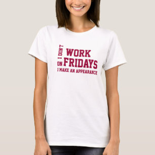 Trabalho de T-Shirt na sexta-feira. Camiseta