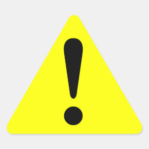 Trabalho do equipamento da exclamação da etiqueta