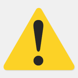 Trabalho do equipamento de exclamação do adesivo d