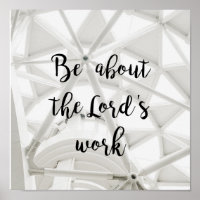 Trabalho do Senhor - poster personalizado de fotog