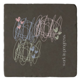 Trabalho em curso scribble design trivet