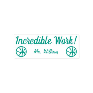 "Trabalho Incrível!" Carimbo de borracha de educad