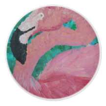 Tração cerâmica da gaveta - "flamingo "