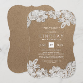 Traço branco | Convites de chá de panela de papel 