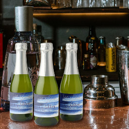 Traços de Pincel Azul e Branco do Marinho Moderno