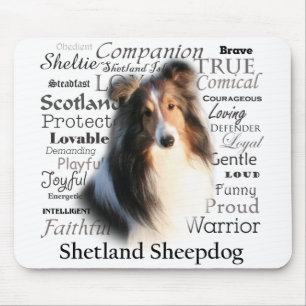 Traços Mousepad de Sheltie