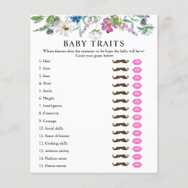 Traços para bebês | Jogo Chá de fraldas