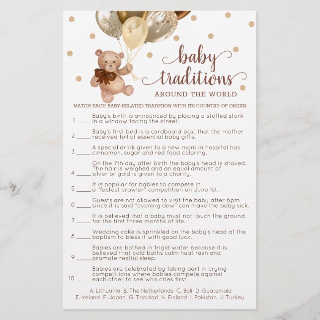 Tradição De Bebês Ao Redor Do Jogo Mundial (Frente)