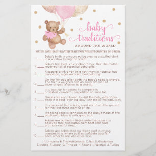 Tradição de Bebês Jogo Chá de fraldas Urso de Tedd