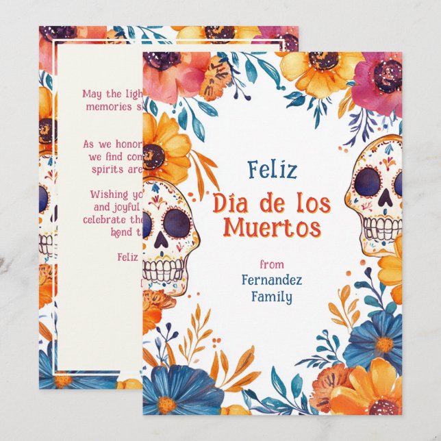 💀 Tradição de Vibrantes de Texto Personalizado (Frente/Verso)