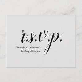 Tradicional e nostálgica "r.s.v.p." Cartão Postal