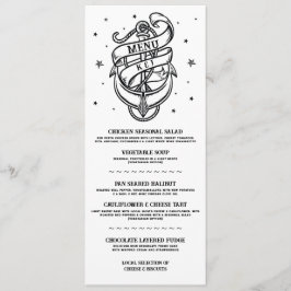 Tradicional Tatuagem Menu Casamento Rock Anchor