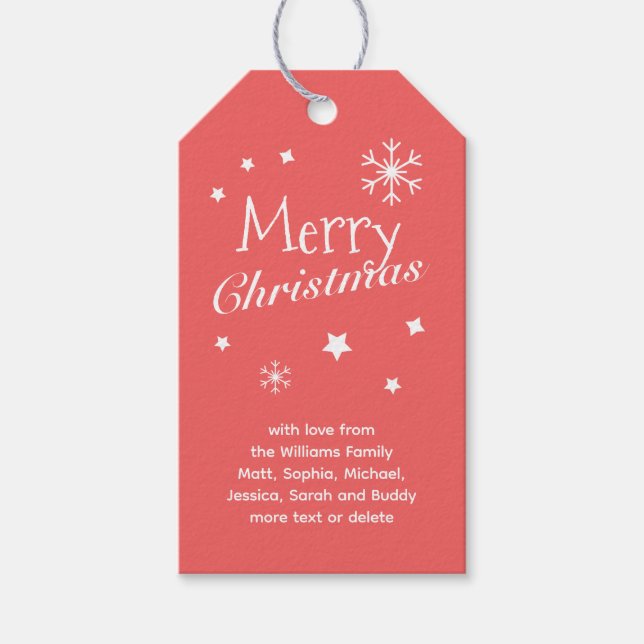 Tradicional - Vermelho macio - Etiquetas de presen (Frente)