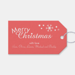 Tradicional - Vermelho suave - Etiquetas de presen