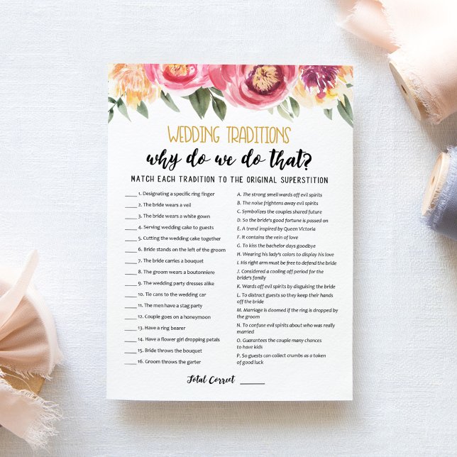 Tradições de casamento com cartão de jogo de respo (Criador carregado)