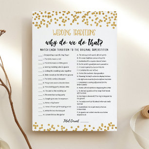 tradições de casamento com o Cartão de jogo Respos