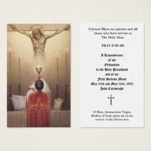 TRADITIONAL CATHOLIC PRIEST ORDINATION HOLY CARDS
