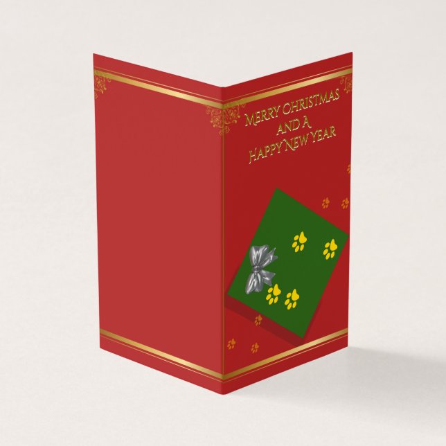 Traditional Christmas Wishes-Folded Card (Exterior)