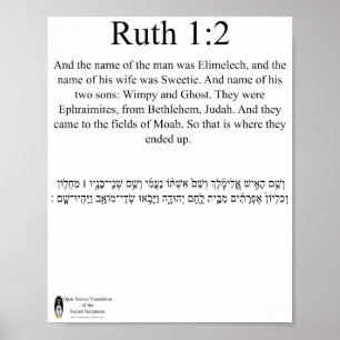 Tradução de código aberto Ruth 1:2 Poster