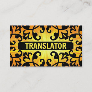 Tradutor Sunshine Damask Cartão de visita