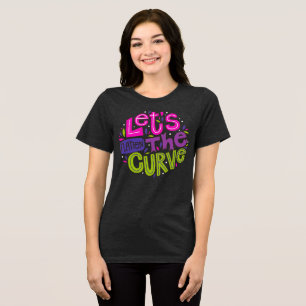 Traduzir a curva - Camisa tríplice colorida retróg