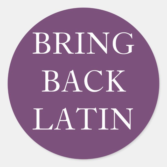 Traga de volta o adesivo latino (Frente)