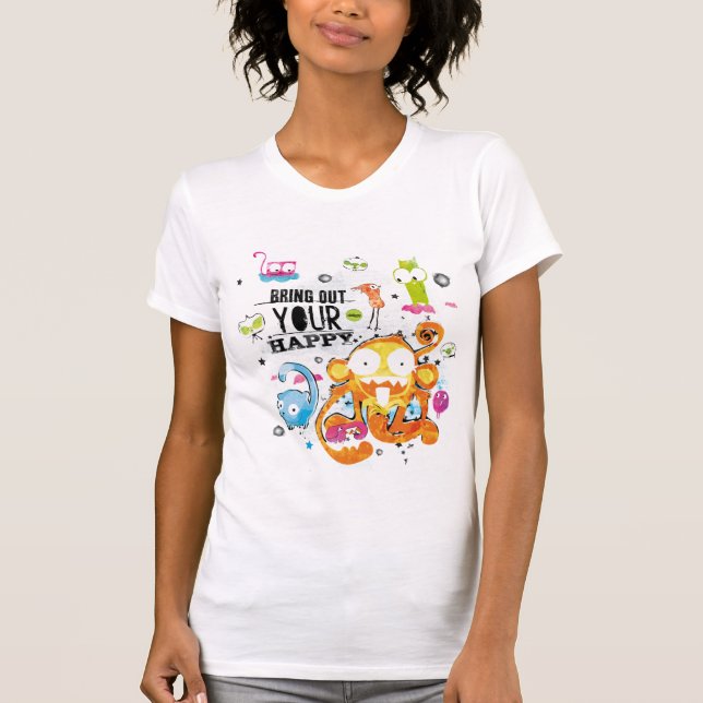 Traga para fora sua camisa feliz de Aleloop (Frente)