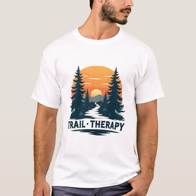 Trail Therapy Hiking T-Shirt - Outdoor Adventure (Frente)