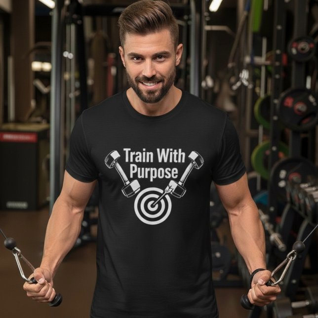 Train With Purpose – Motivational Fitness T-Shirt (Criador carregado)