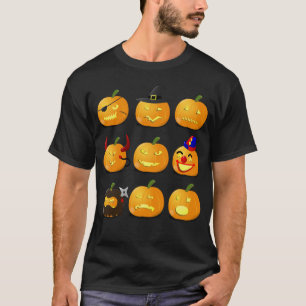 Traje do Dia das Bruxas do t-shirt de Emoji da