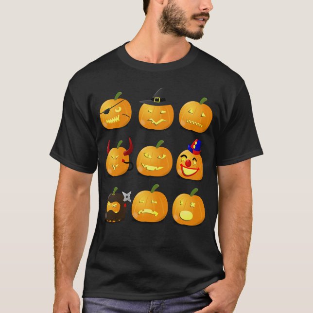 Traje do Dia das Bruxas do t-shirt de Emoji da (Frente)