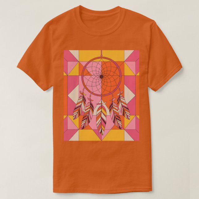 Trajes Geométricos Laranja - Camiseta de Sonho (Frente do Design)