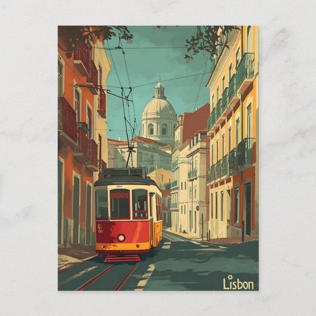 Trama de Lisboa: Cartão postal de Imagem Vintage (Frente)