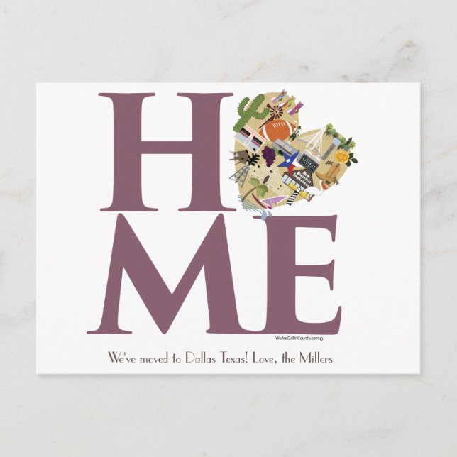 Transferido para o cartão postal do Texas (Frente)