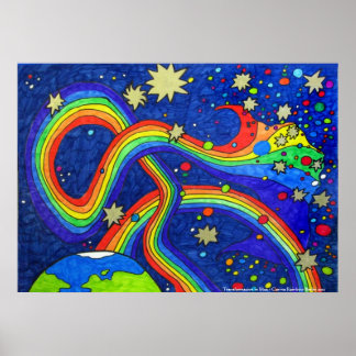 Transformação em Poster azul