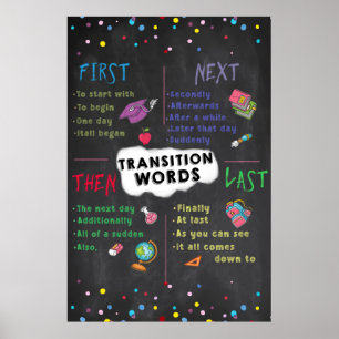 Transision Words Classroom Poster