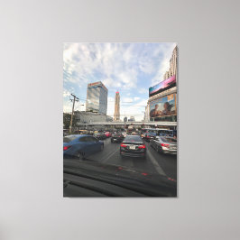 Trânsito na canvas de fotografia em Bangkok